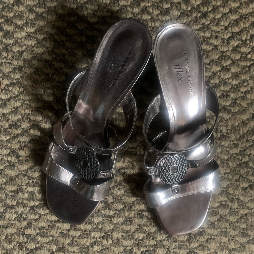 Anne Klein Bronze Heeled Sandals
